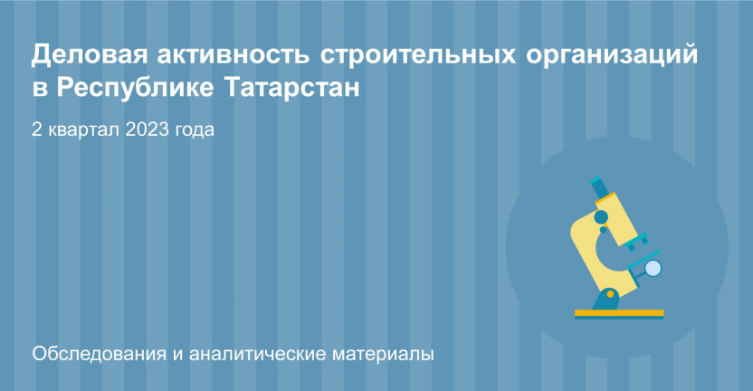 Деловая активность строительных организаций в Республике Татарстан, 2 квартал 2023 года